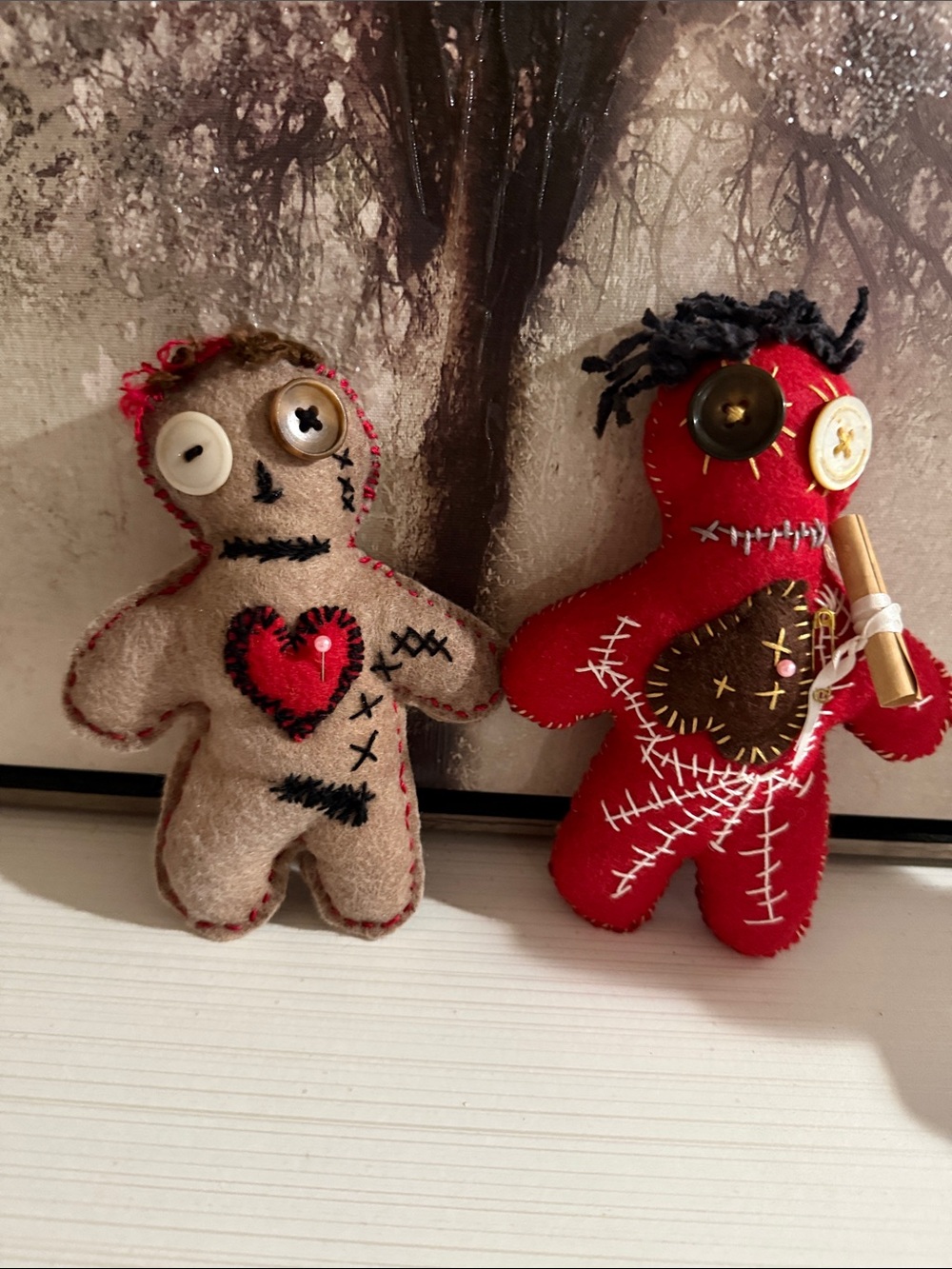 Voodoo dolls, instead of two handmade